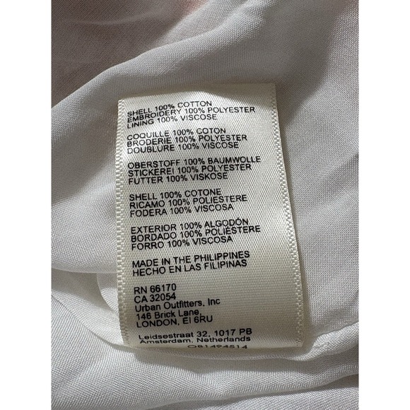 Anthropologie Maeve Embroidered Scallop White Sea Shell Midi Sundress 10 Resort - Picture 11 of 16